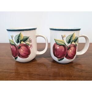 Set of 2 China Pearl Apples (Casuals) Mugs – Rustic Farmhouse Cottagecore Charm